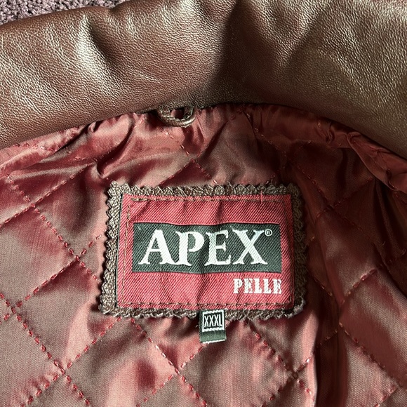 Vintage Apex Pelle  Collection Leather Coat Brown Women's XXL - Picture 11 of 16